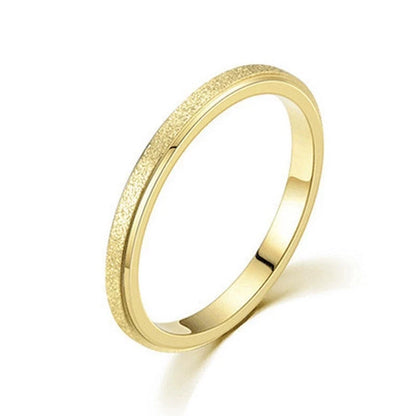High Quality Simple Scrub Stainless Steel Rings