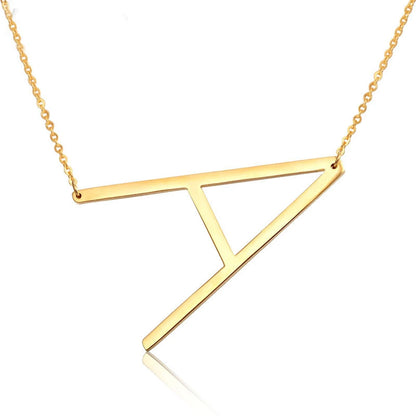 Initial Letter Necklace Pendant