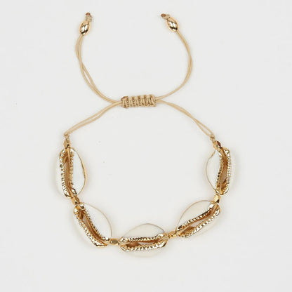 Handmade Delicate Cowrie Shell Charm Bracelet