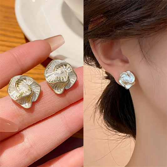 Delicate Camellia Temperament Stud Earring