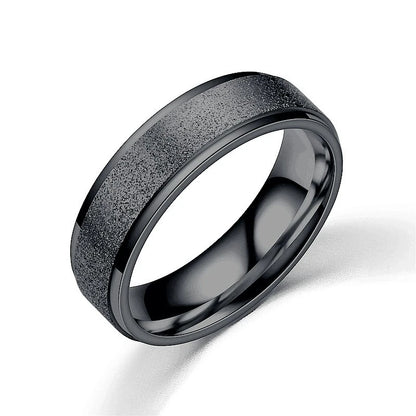 High Quality Simple Scrub Stainless Steel Rings