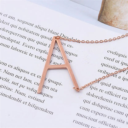 Initial Letter Necklace Pendant