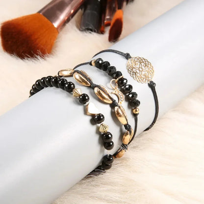 4pcs Bohemian Shell Moon Bracelet Se