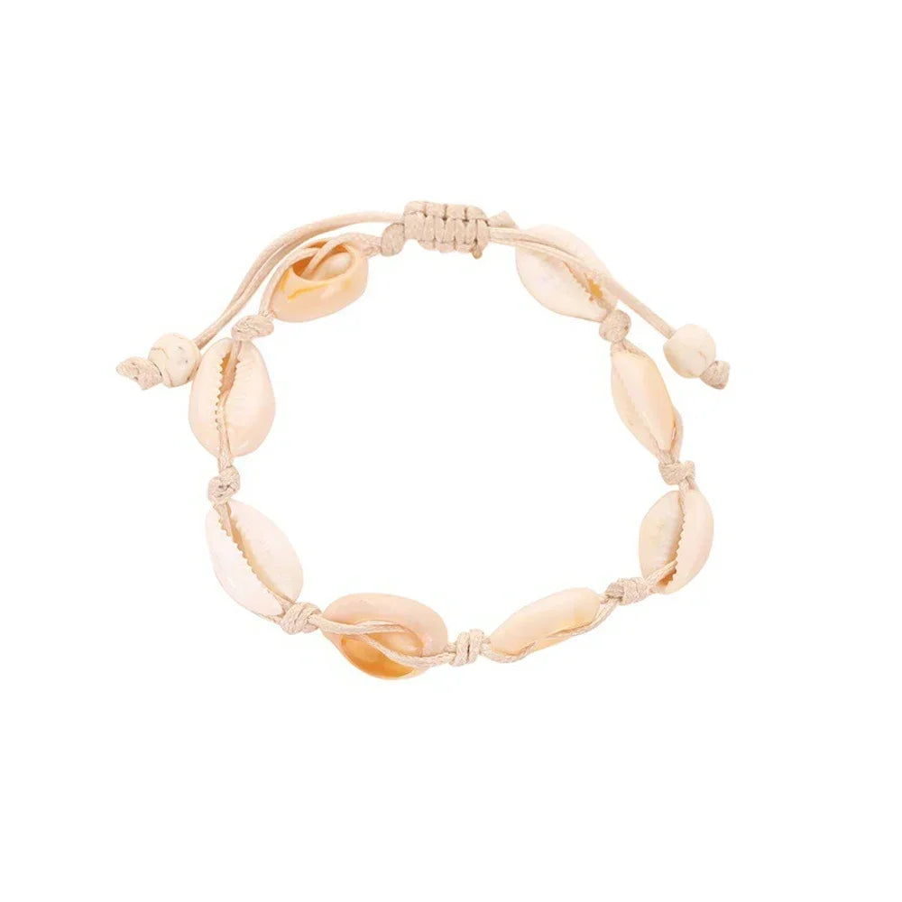 Bohemian Shell Handmade String Rope Charm Bracelets