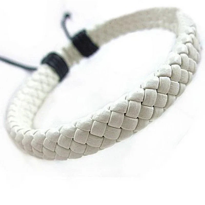 Unisex Multi-color Rope Hand-woven Leather Bracelet