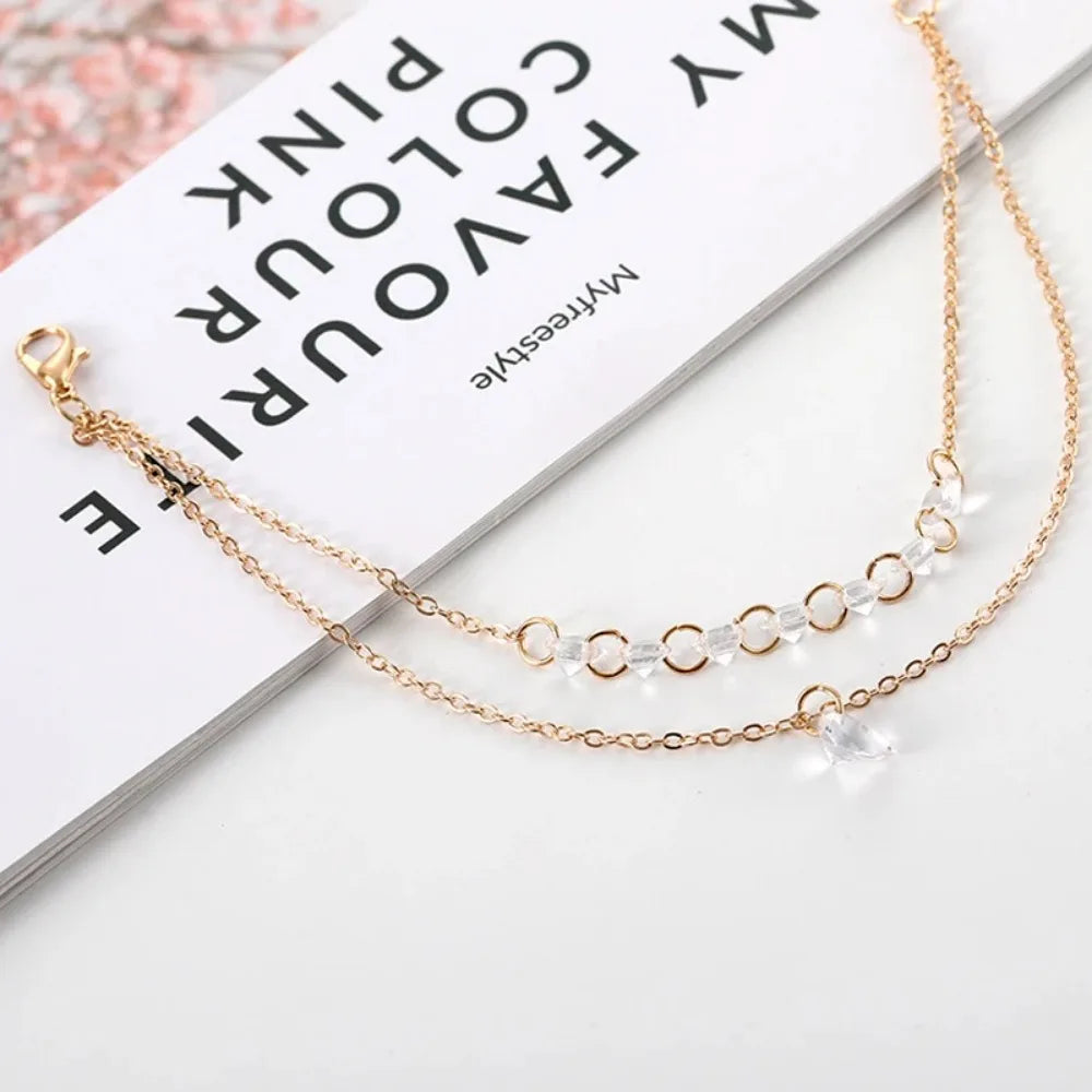Simple Color Gold Femmes Cristal Bracelet