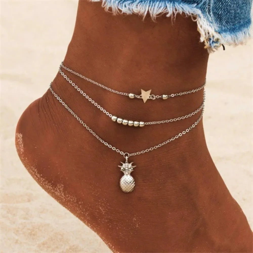 Ankle Chain Pineapple Pendant Anklet