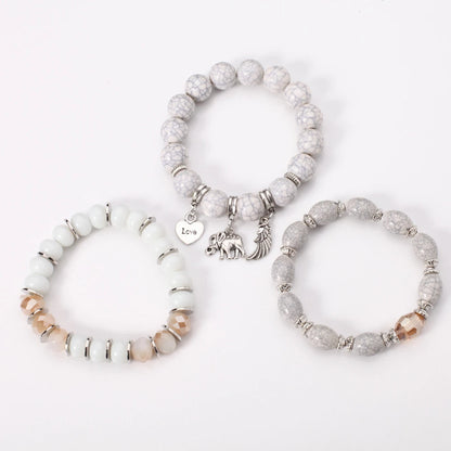 3pcs/Set Boho Style Beaded Charm Bracelets
