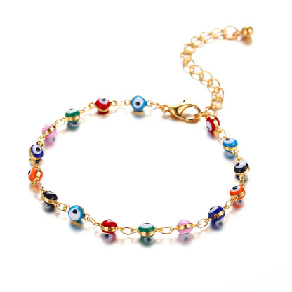 Bohemian Colorful Turkish Eyes Anklet