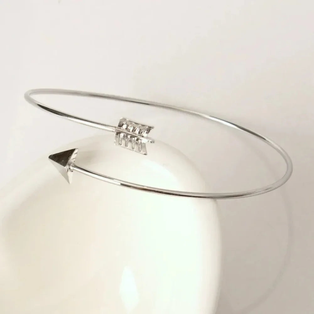 Punk Gothic Simple Adjustable Arrow Cuff Bracelets