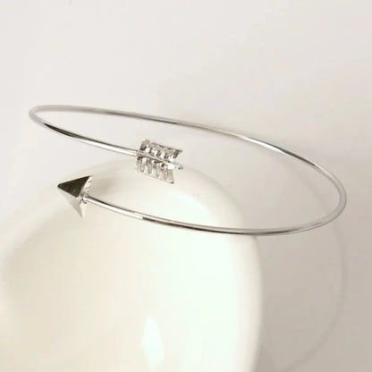 Punk Gothic Simple Adjustable Arrow Cuff Bracelets