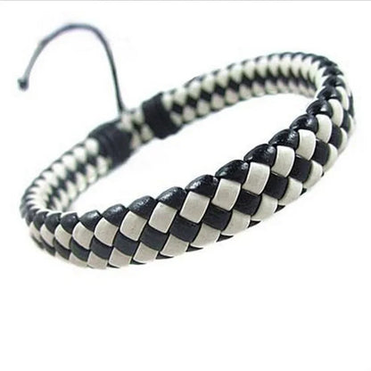 Unisex Multi-color Rope Hand-woven Leather Bracelet