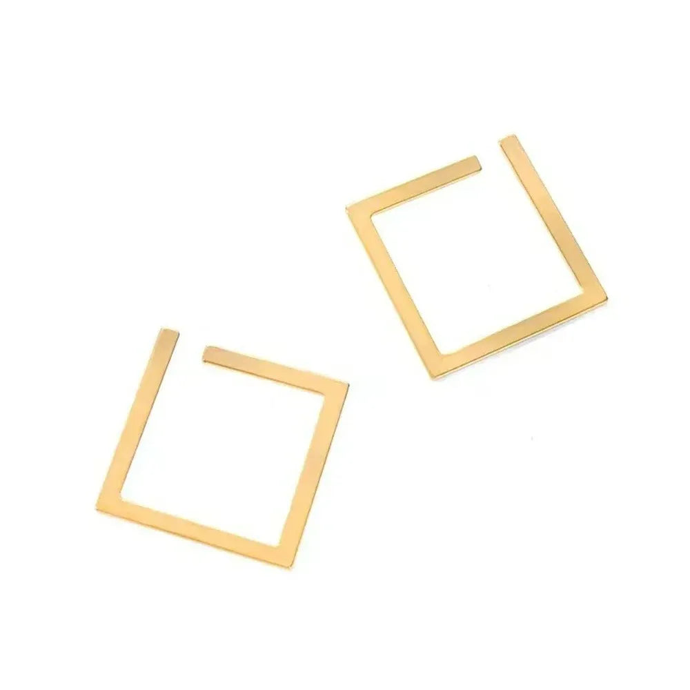 Retro Minimalist Square Irregular Studs Exaggerated Cold Wind Drop Earrings