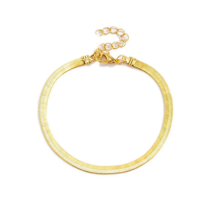 Classic Snake Chain Silvery Gold Color 4MM Bracelet