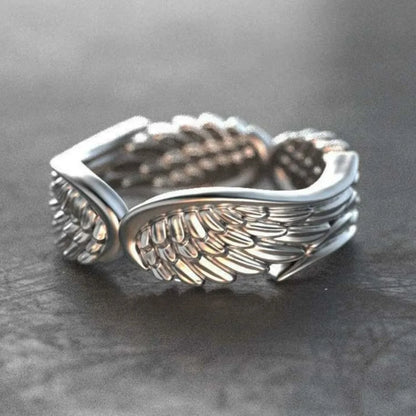 Retro Angel Demon Wing Couples Ring