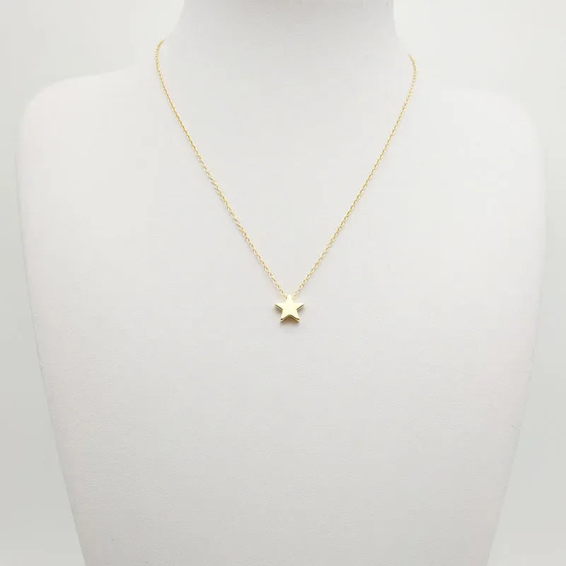 Gold/Silver Color Chain Star Heart Choker Necklace