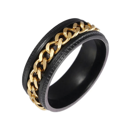 Stainless Steel Rotating Anxiety Fidget Rings