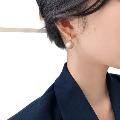 Minimalist Tiny Huggies Cute Pearl Drop Earrings