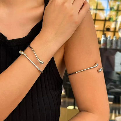 Vintage Simple Upper Arm Geometric Water Drop Shape Bracelet