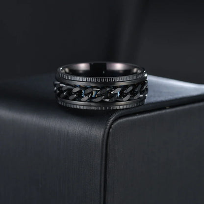 Stainless Steel Rotating Anxiety Fidget Rings