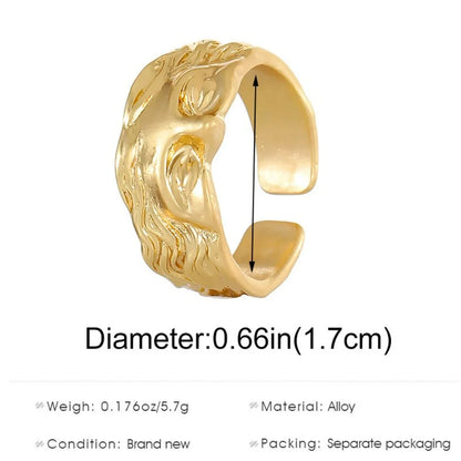 Creative Half Mystical Masked Face Open Ring