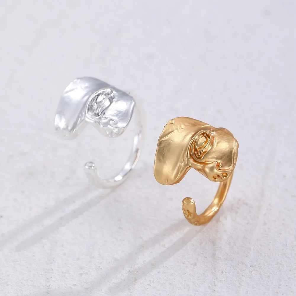 Creative Half Mystical Masked Face Open Ring