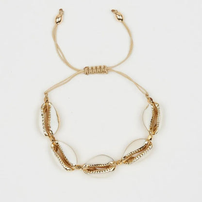Handmade Delicate Cowrie Shell Charm Bracelet