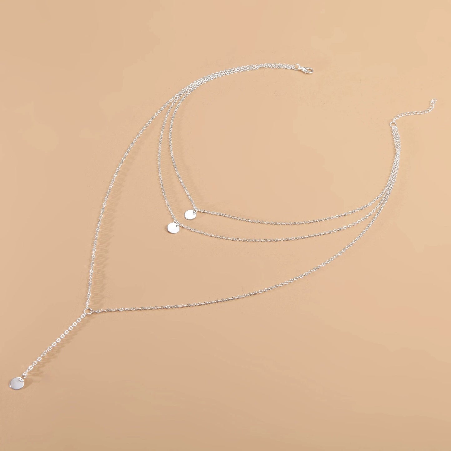 Minimalist Round Disco Coin Chain Necklace