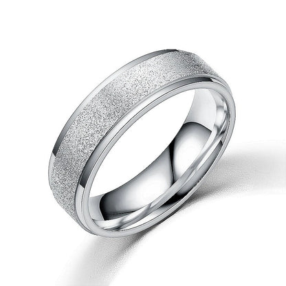 High Quality Simple Scrub Stainless Steel Rings