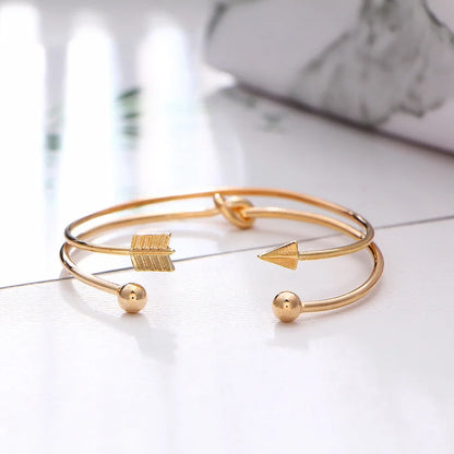 Punk Gothic Simple Adjustable Arrow Cuff Bracelets