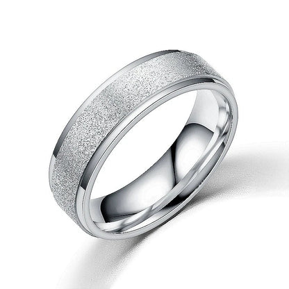 High Quality Simple Scrub Stainless Steel Rings