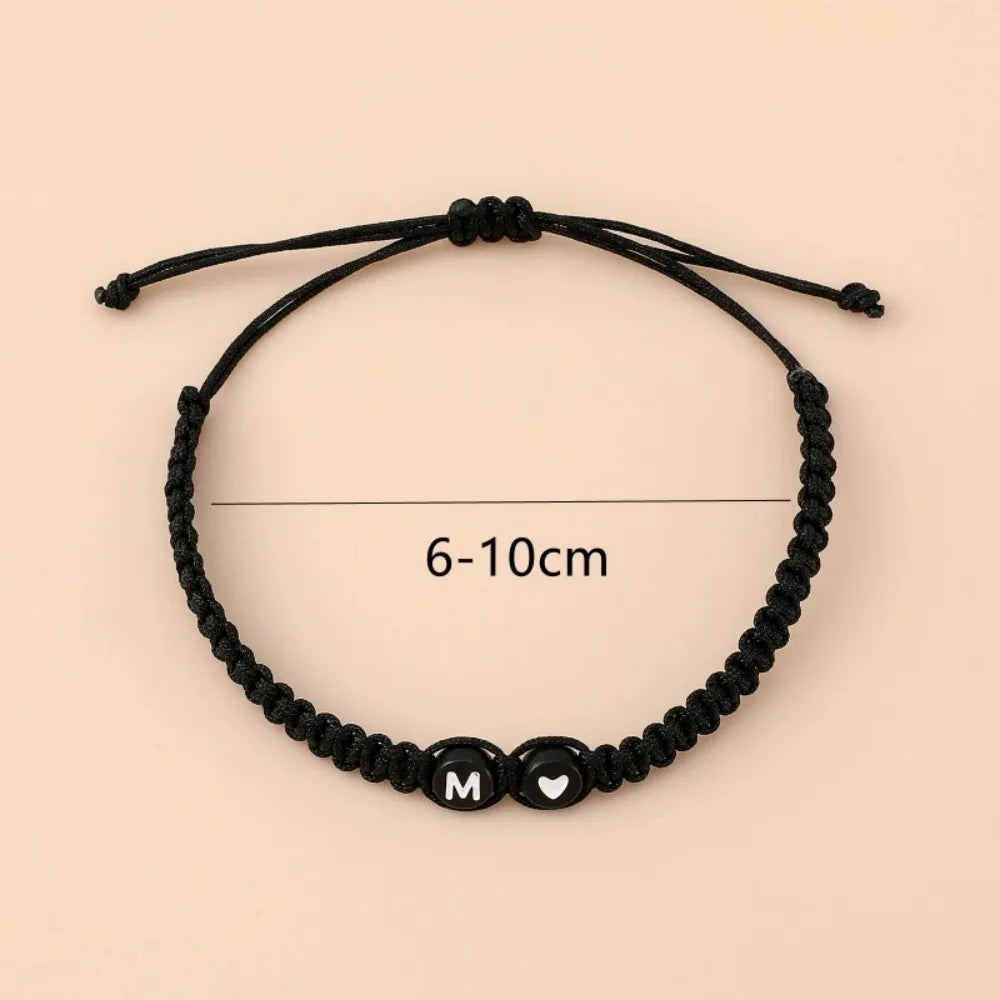 Handmade Adjustable A-Z Name Braided Bracelets