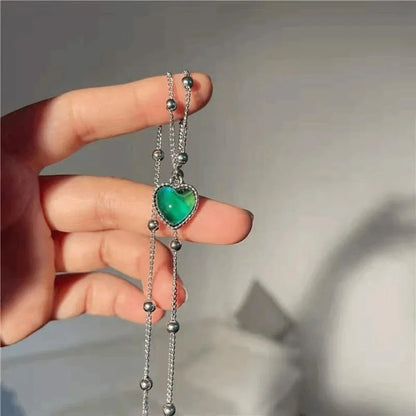 Candy Color Changing Heart Pendant Necklace