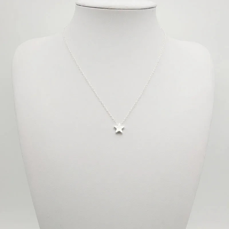 Gold/Silver Color Chain Star Heart Choker Necklace