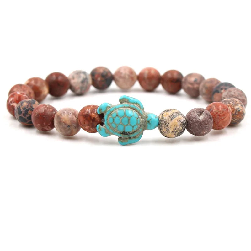 14 Colors Natural Stone Sea Turtle Beads Friendship Bracelets