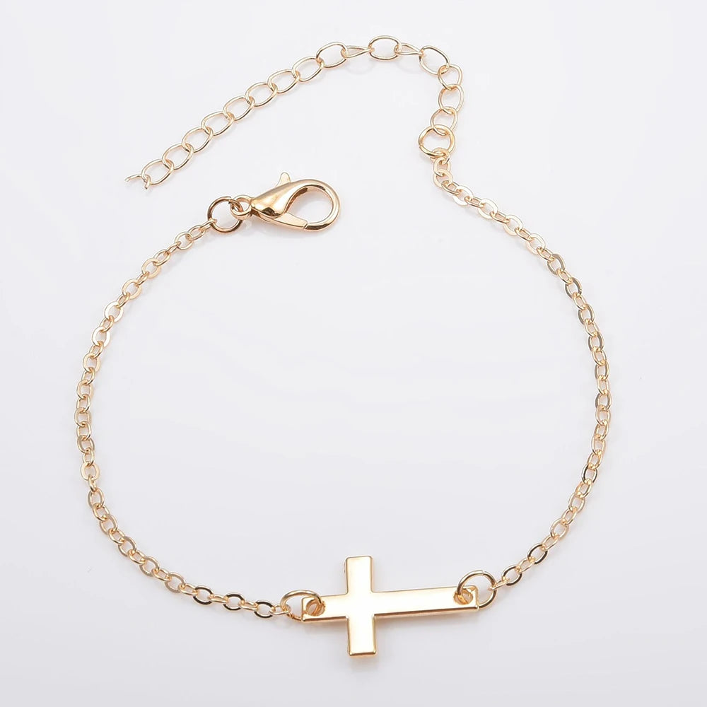 Charm Cross Minimalist Small Love Friendship  Bracelet