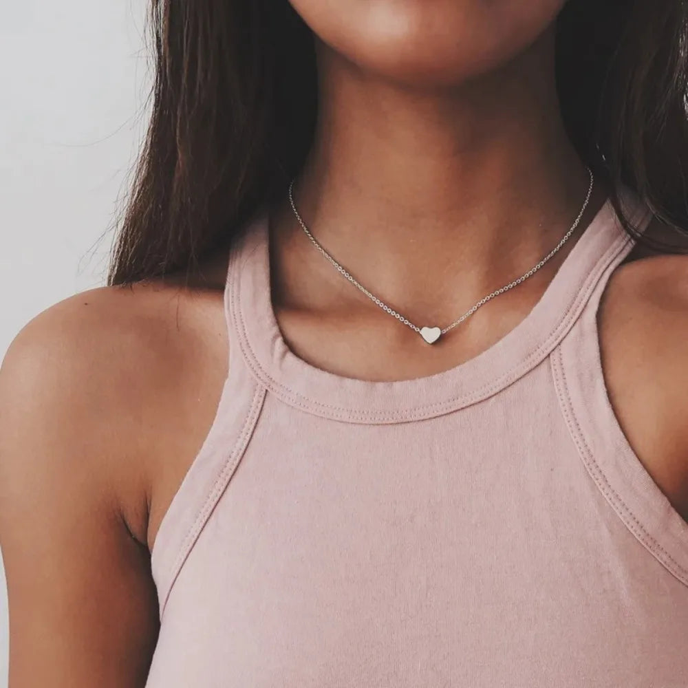 Gold/Silver Color Chain Star Heart Choker Necklace