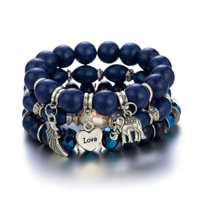 3pcs/Set Boho Style Beaded Charm Bracelets