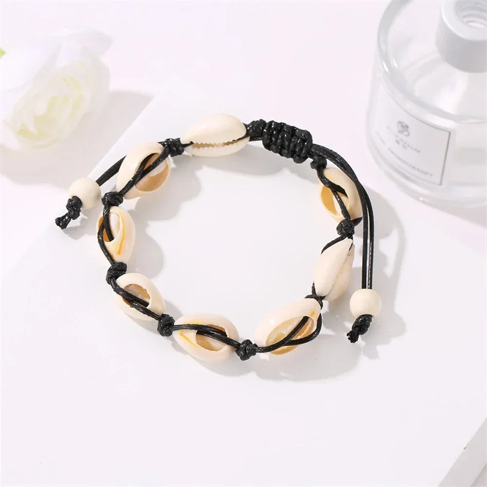 Bohemian Shell Handmade String Rope Charm Bracelets