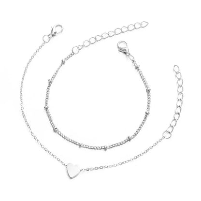2Pcs Elegant Charm Bracelets Set