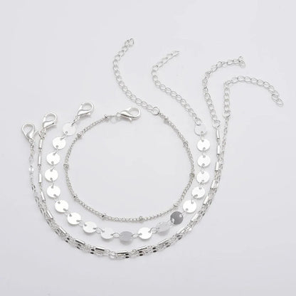Multilayer Boho Tube Lace Satellite Chain Bracelets Set