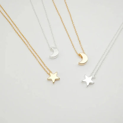 Gold/Silver Color Chain Star Heart Choker Necklace