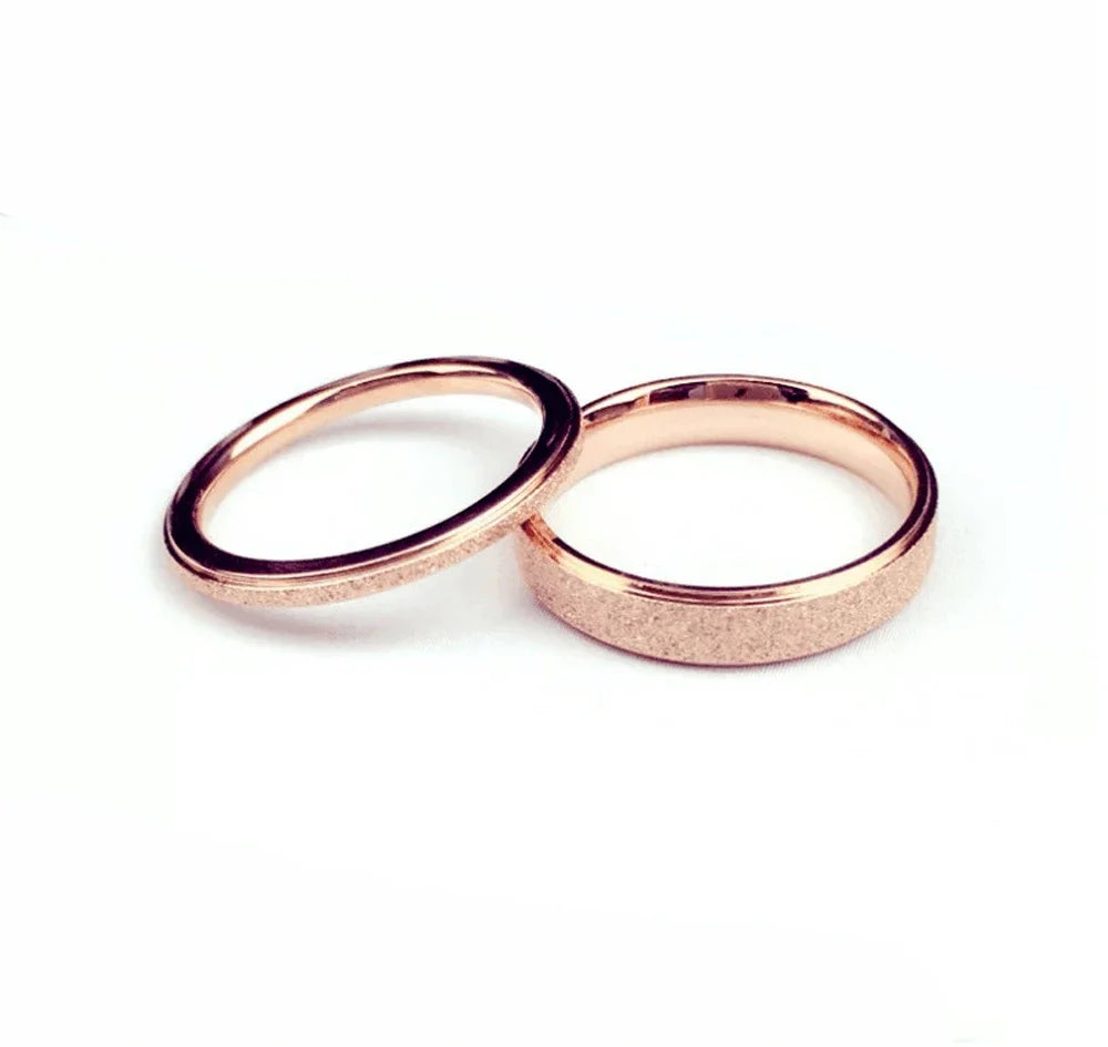 High Quality Simple Scrub Stainless Steel Rings