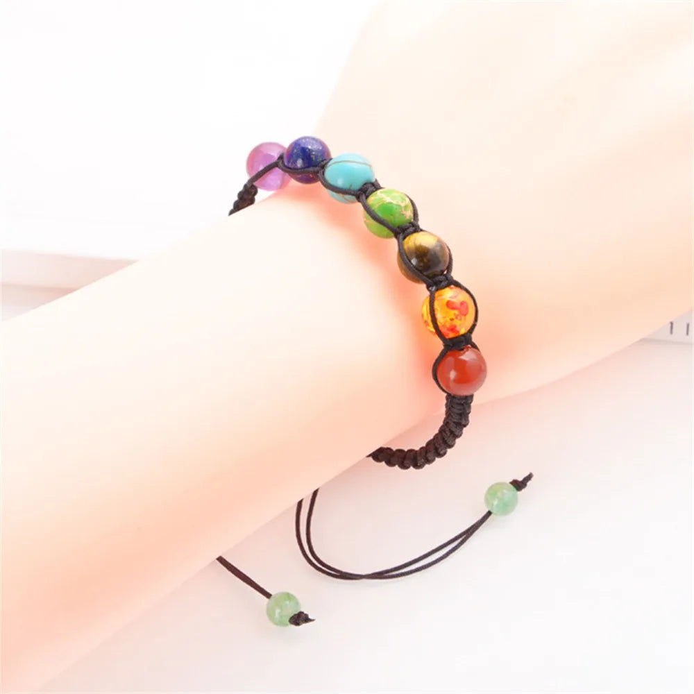 Classic 7 Chakra Natural Stone Beads Bracelet