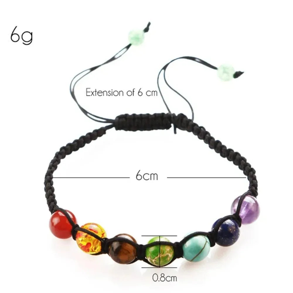 Classic 7 Chakra Natural Stone Beads Bracelet