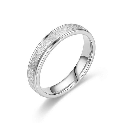 High Quality Simple Scrub Stainless Steel Rings