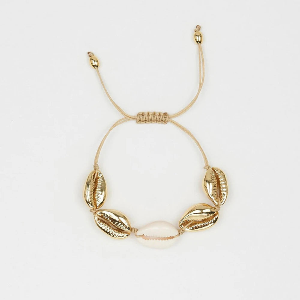 Handmade Delicate Cowrie Shell Charm Bracelet