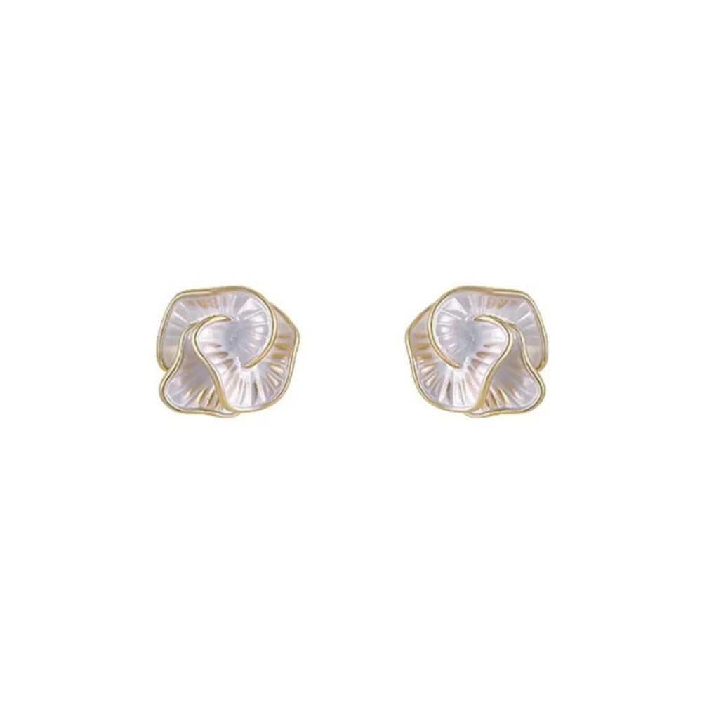 Delicate Camellia Temperament Stud Earring