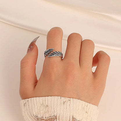 Retro Angel Demon Wing Couples Ring