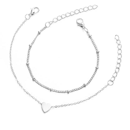 2Pcs Elegant Charm Bracelets Set